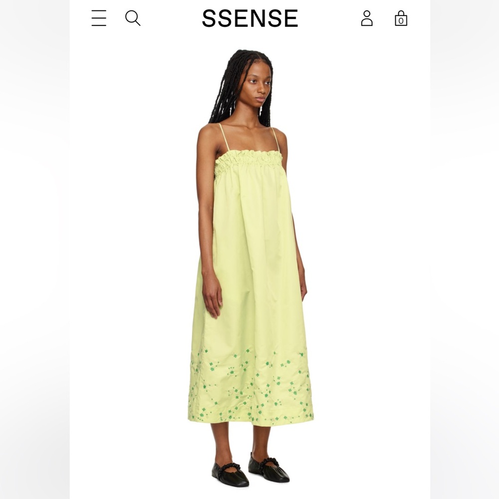 Ganni Green Midi Dress